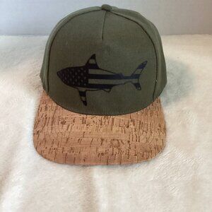 Green Shark Snapback Hat Cap San Diego Cork Hat Co. California